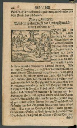 Die 25. Historia. Wie dem Eulenspiegel das Hertzogthum Lüneburg verbotten ward