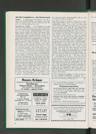 Langenhorner Bürger- und Heimatverein Mitgliederversammlung