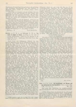 295-296 [Rezension] Brooke, A.E., The book of Judges in Greek