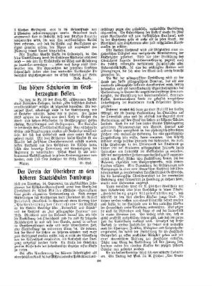 Der Verein der Oberlehrer an den höheren Staatsschulen Hamburgs