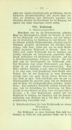 VIII. Nießbrauch