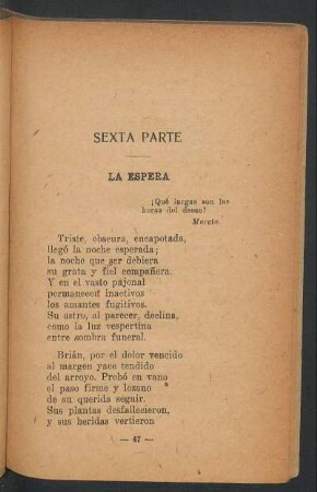 Sexta parte - La espera