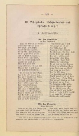 III. Lehrgedichte, Beschreibendes und Spruchdichtung