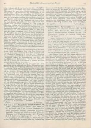 478-480 [Rezension] Giesebrecht u. a., Friedrich, Theologische Studien. Martin Köhler zum 6. Januar 1905 dargebracht