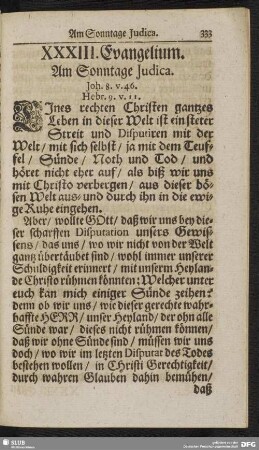 XXXIII. Evangelium. Am Sonntage Judica