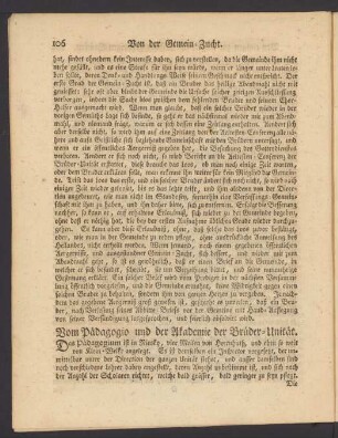 Vom Pädagogio und der Akademie der Brüder-Unität