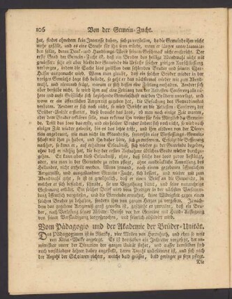 Vom Pädagogio und der Akademie der Brüder-Unität