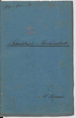 Sprachaufsatz aus Ehingen OA Ehingen