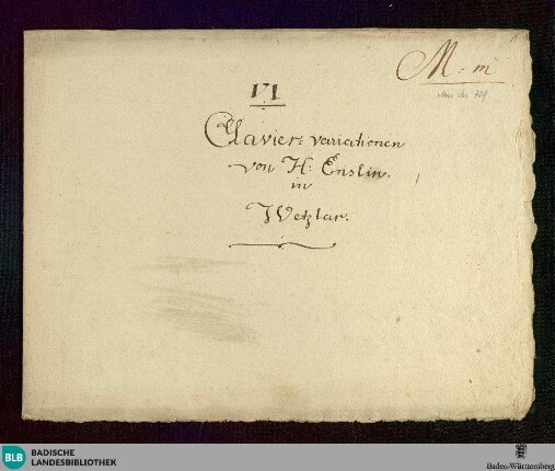 Variations - Don Mus.Ms. 409 : cemb; E|b