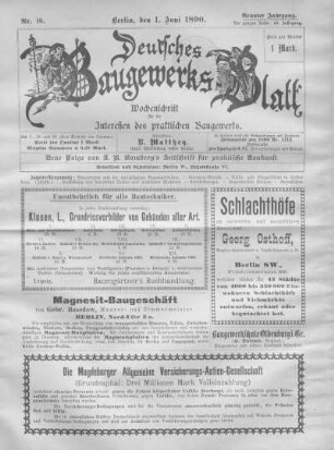 50. Jahrgang. Nr. 16.