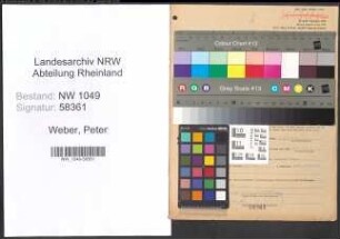 Entnazifizierung Peter Weber , geb. 30.10.1889 (Metzger)