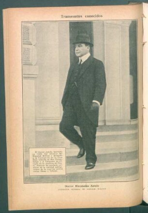 Doctor Nicomedes Antelo, Inspector General de Sanidad Militar - [Retrato] : Transeúntes conocidos