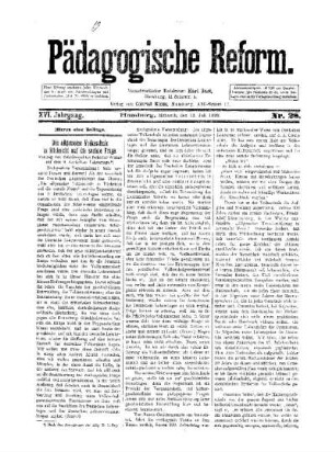 Die allgemeine Volksschule in Rücksicht auf die soziale Frage : [(Fortsetzung folgt)]