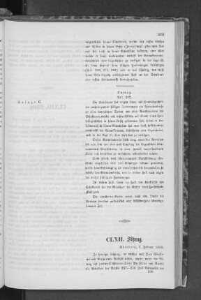 CLXII. Sitzung.
