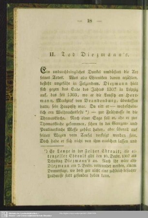 II. Tod Diezmann´s