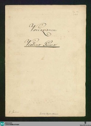 Variations - Don Mus.Ms. 2858 : cl, strings, fag (2), cor (2); E|b; StrK WoO 2.25