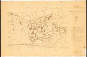 Übersichtsplan der Altstadt von Potsdam Kriegsschäden an Baudenkmälern: Lageplan 1:2500