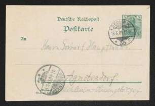 Brief von Hedwig Fischer, Samuel Fischer und Jakob Wassermann an Gerhart Hauptmann