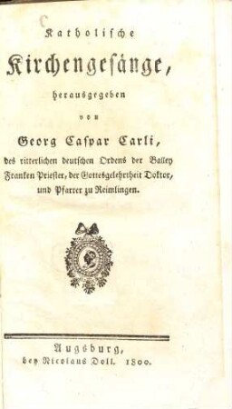 Katholische Kirchengesänge