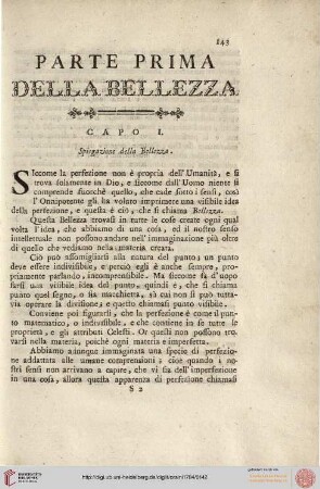 I. Della bellezza