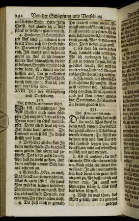 XVIII. Von der Schöpfung und Vorsehung.