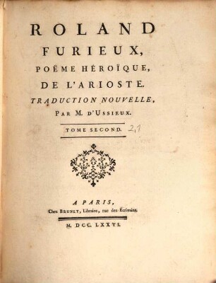 Roland Furieux : Poëme Héroĩque, 2,[1]