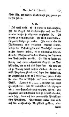 § 26. Mängel in dem gewöhnlichen Vortrage der Lehre von den Verhältnissen