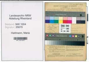 Entnazifizierung Maria Hartmann , geb. 04.10.1897 ()