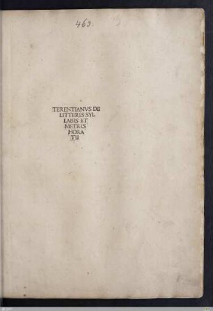 De litteris syllabis et metris Horatii