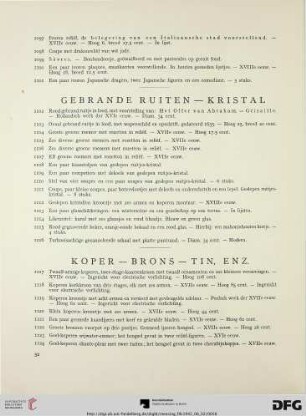 Koper – brons – tin, enz. (Nr. 1117-1170)