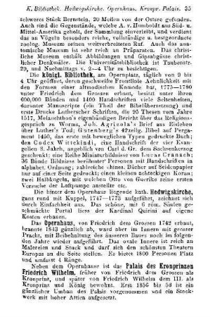 K. Bibliothek. Hedwigskirche. Opernhaus. Kronpr. Palais