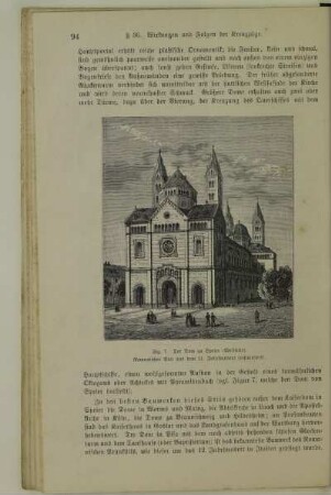 Fig. 7. Der Dom zu Speier (Westseite). Romanischer Bau aus dem 11. Jahrhundert (restauriert)