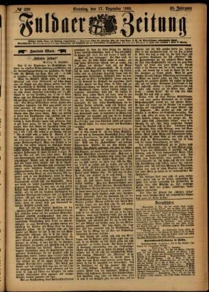 Zweite Ausgabe vom Sonntag, den 17. Dezember 1893.