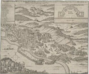 Eigentlicher abriß der Königliche Festung Diedenhoffen sampt dem blutigem Treffen dar fur, in welchem Ihr Excell: Herr General Piccolomini ein=/ herliche / Victori erhalten den 7. Iuny: 1639.