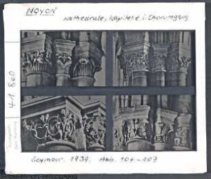 Noyon: Kathedrale, Innenraum, Kapitelle im Chorumgang