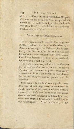 De la Tige des Monocotylédons.