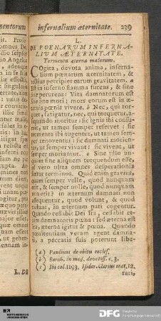L. De Poenarum Infernalium Æternitate.
