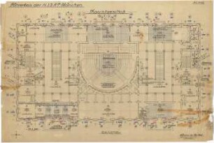 Troost, Paul Ludwig; München, Arcisstr. 12; Führerbau der NSDAP - Hauptgeschoss (Grundriss)