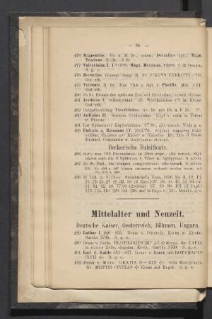 Mittelalter und Neuzeit