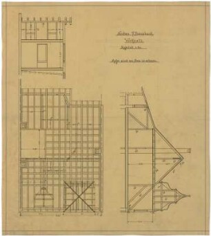 Billing, Hermann; Karlsruhe, Amalienstr. 53; Haus Bausback - Werksatz (Schnitte; Aufsicht)