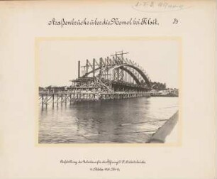Straßenbrücke (Königin-Luise-Brücke) über die Memel, Tilsit: Errichtung des Überbaus