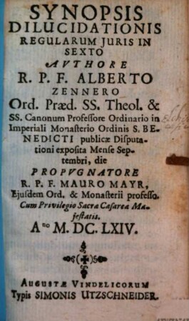 Synopsis dilucidationis regularum iuris in Sexto