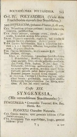 Classis XIX. Syngenesia