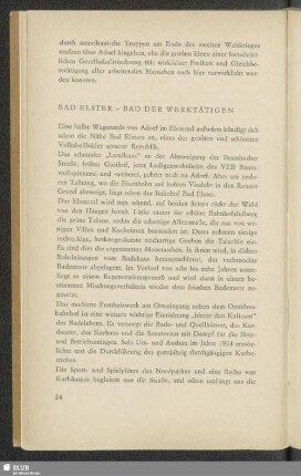 Bad Elster - Bad Der Werktätigen