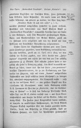 Neue Opern. "Waldmeisters Brautfahrt". Pierfons "Contarini".