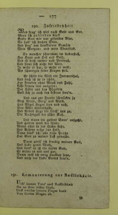 191. Ermunterung zur Redlichkeit