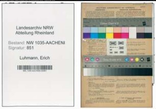 Entnazifizierung Erich Luhmann , geb. 28.07.1910 (Bergmann)