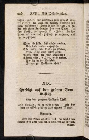 226-238, XIX. Predigt auf den grünen Donnerstag.