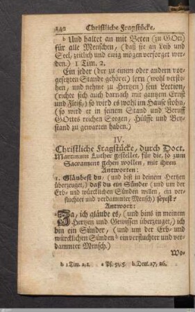 IV. Christliche Fragstücke.