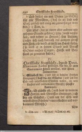IV. Christliche Fragstücke.
